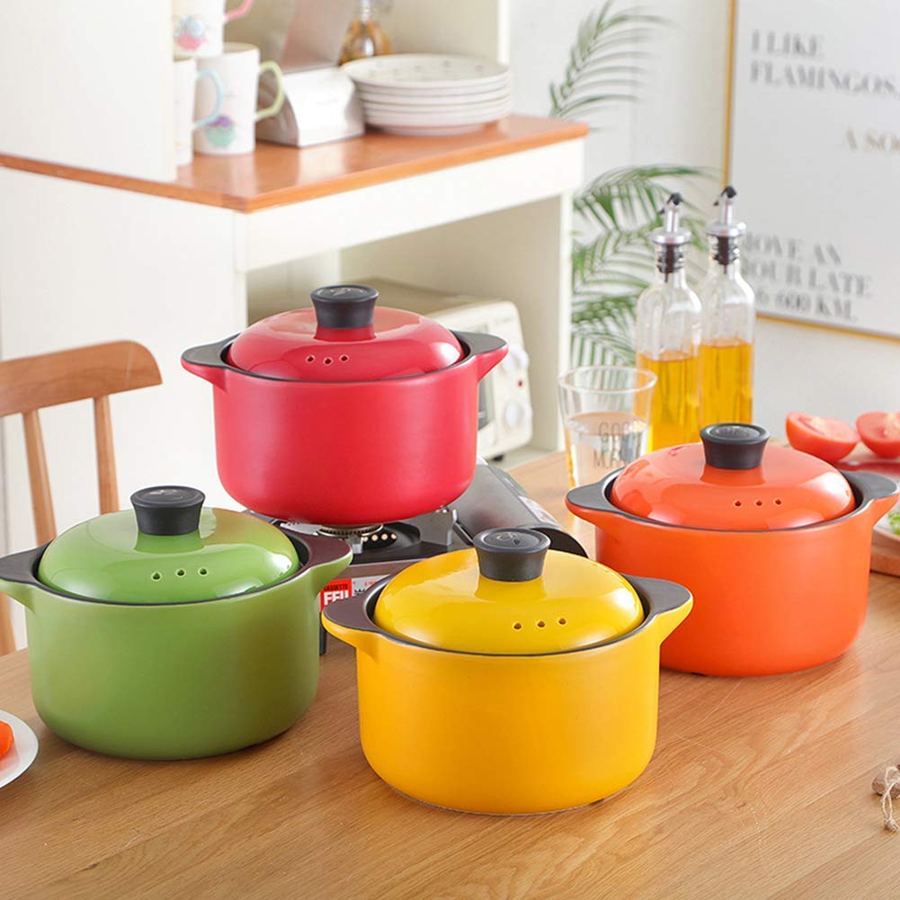 Juxkov 新しいチタンセラミックスープポット 陶器のスープ鍋家庭