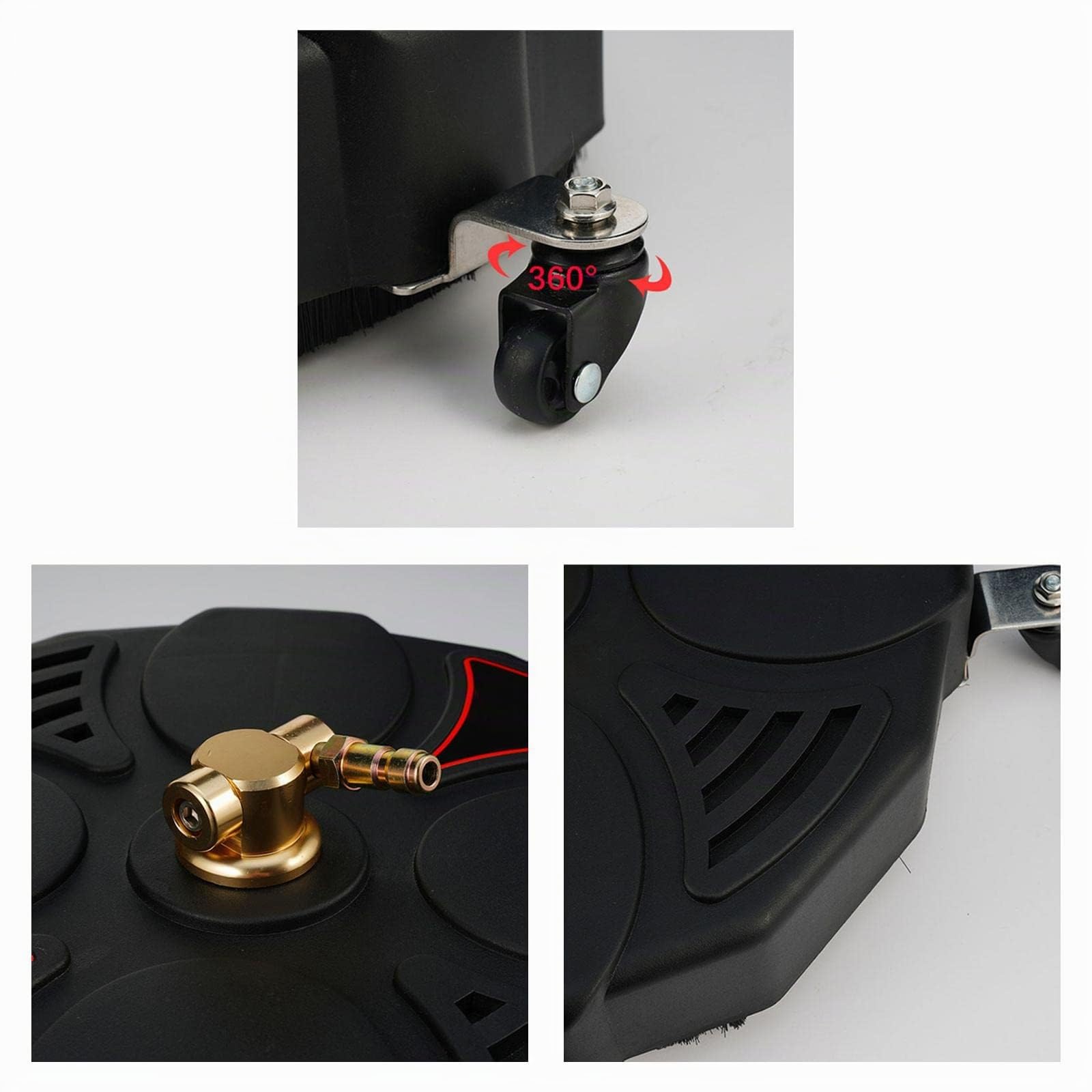 perfk 33 Cm Idropulitrici, Idropulitrice con Ruote di Rullo a 360 Gradi, Lavapavimenti per Idropulitrici, Pressione Massima 2500 Psi, Compatibile con Il Raccordo a Connessione Rapida Standard da 1/4