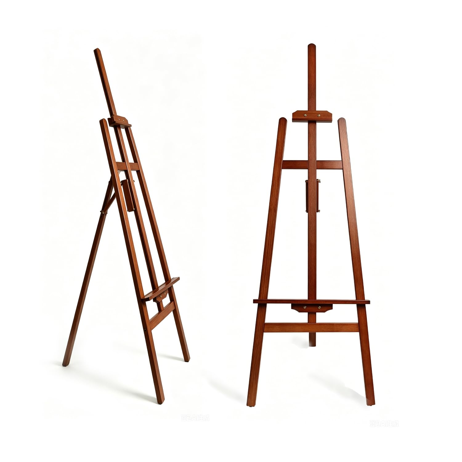 Caballete Madera，Caballete De Madera Natural De 150 Cm,Soporte Profesional Para Lienzo, Adecuado Para Niños y Adultos,Apto Para Pintura Acrílica,Óleo,Etc.,Herramienta De Arte Portátil (2, Nogal)