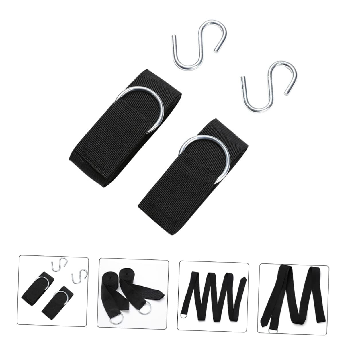 Sosoport Outdoor Hammock Ropes Heavy Duty Tree Swing Straps with s Hooks for Camping