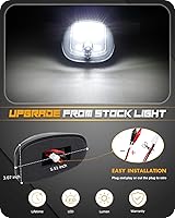 Vista 4 de RUXIFEY 5 luces de marcador de cabina ahumadas para techo, luz LED blanca Clearane con arnés de cable compatible con camionetas Doge Ram 1500 2500