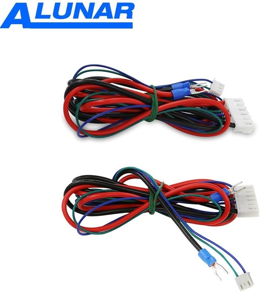 ALUNAR 3D Printer Heated Bed Cable 90cm for Mendel RepRap DIY Prusa I3 Kit Anet A8 A6 Upgraded MK3 Hot Bed Cable Line for M505 M506 Anet A6 A8 Printing Platform Build Surface Wire