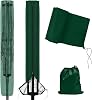 Newthinking Rotary Washing Line Cover, 420D Heavy Duty Waterproof Rotary Dryer Cover with Zip for Rotary Clothes Line, 168x16x16cm, Green