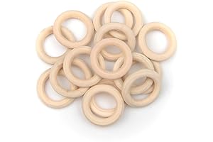 Natural Wood Rings DIY Projects 5.5cm Crafting Embellishments