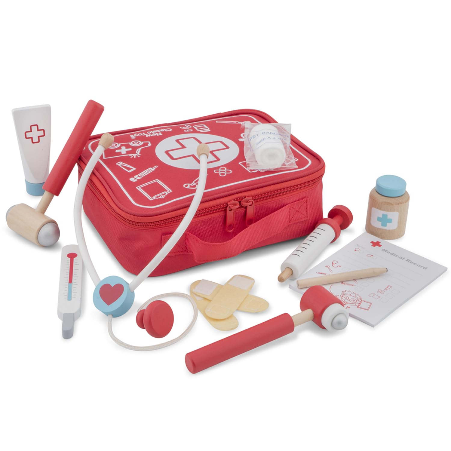 Woet® Holzspielzeug Arztset für Kinder - Rollenspiel Arztkoffer - Rollenspiel Spielzeug - Ab 3 Jahren