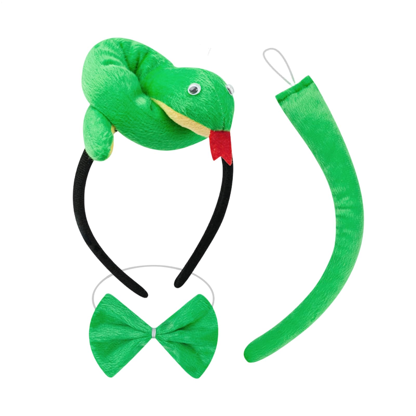 Snake Headpiece,Dress Up Prop with Bowtie Tail | Party Headband | for Cosplay Birthday Party Family Gathering Masquerade School Event Vacation Carnival Stage Performance