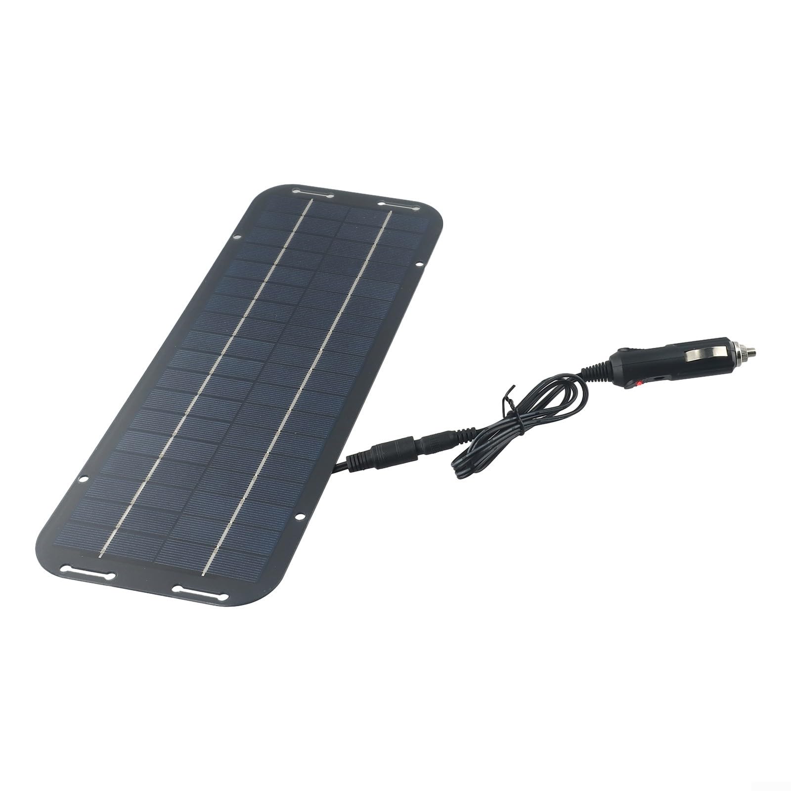 Chargeur de batterie solaire de voiture 60 W 12 V, mainteneur de batterie de voiture, panneau solaire amorphe portable de 60 W, kit de secours avec clip pour voiture, camping-car, caravane, van,