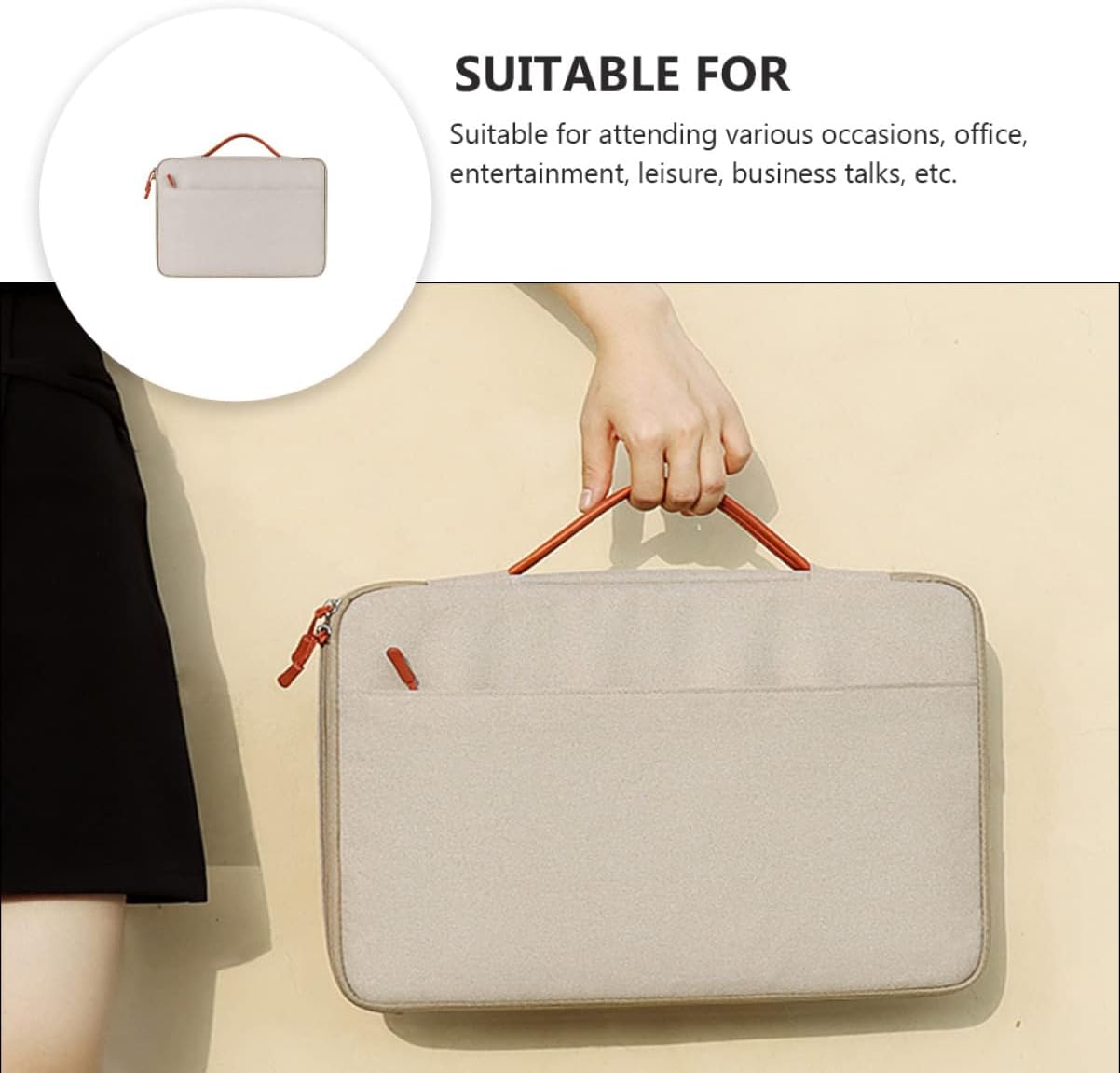 Angoily Portable Laptop Handbag Laptop Sleeve Pouch Shockproof Design for Compatible Models Lightweight Travel