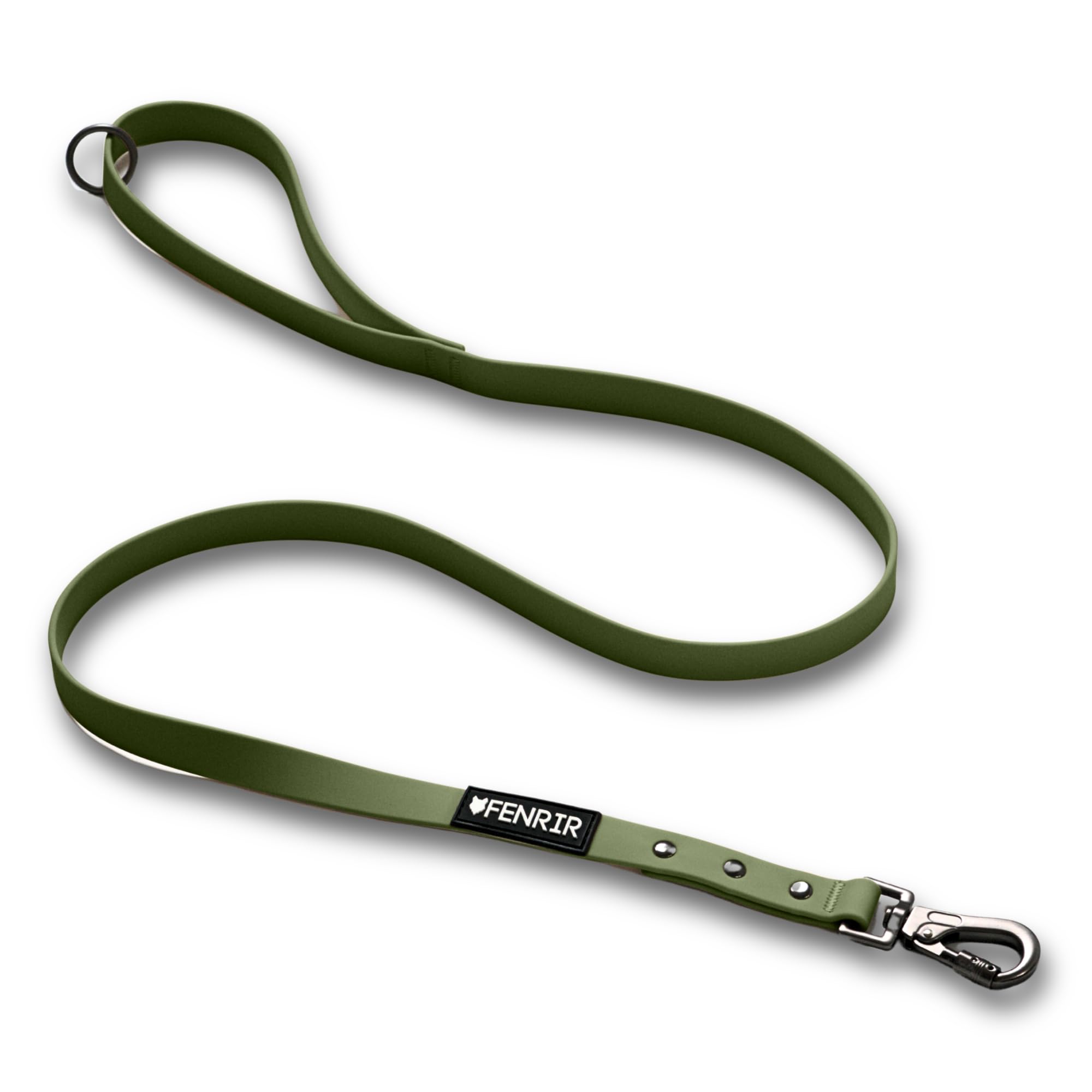 Fenrir Ragnar Dog 1.2m Leash Durable Non Slip Easy Clean with Locking Carabiner (Green)