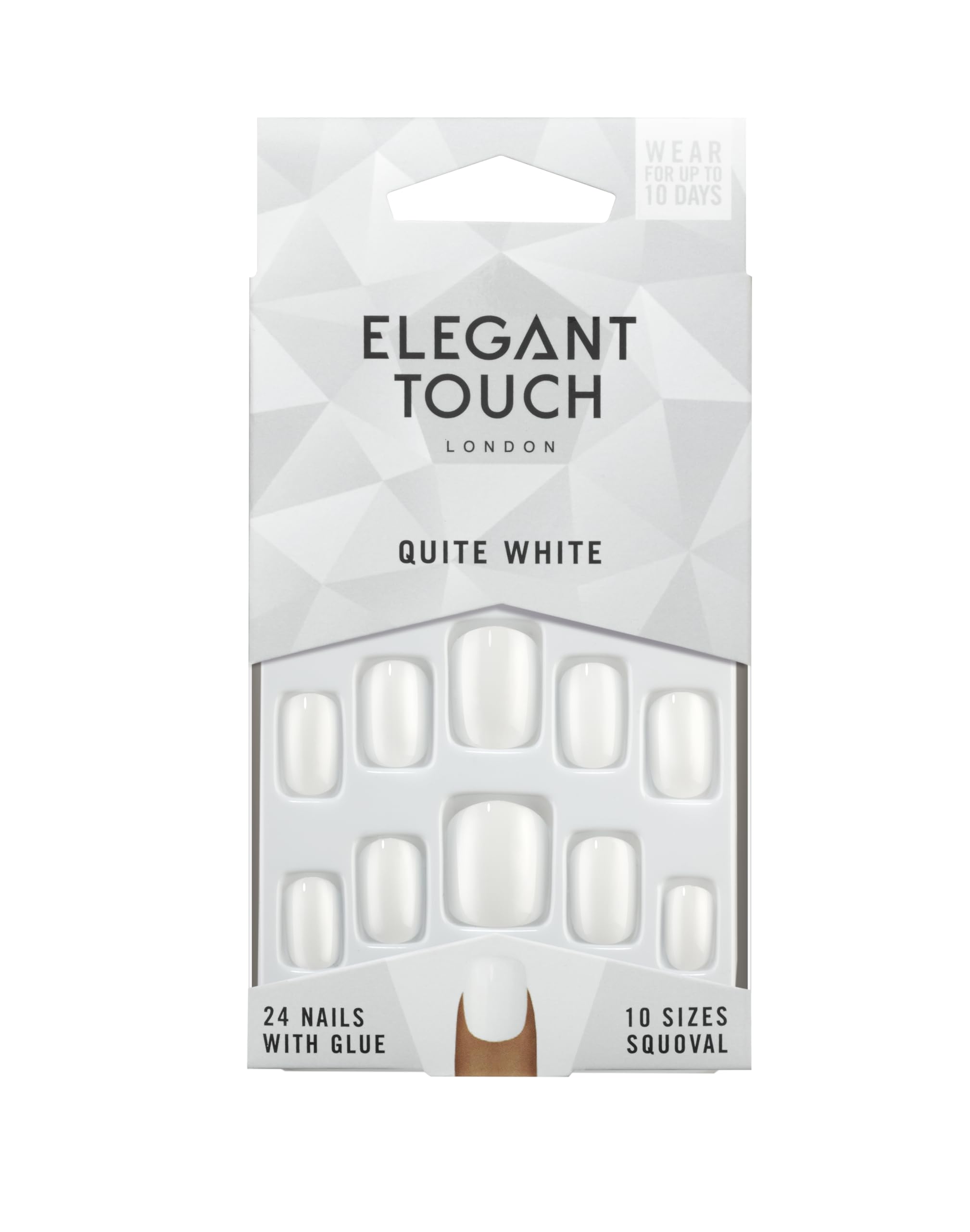 Elegant TouchCore Colour Nails Quite White