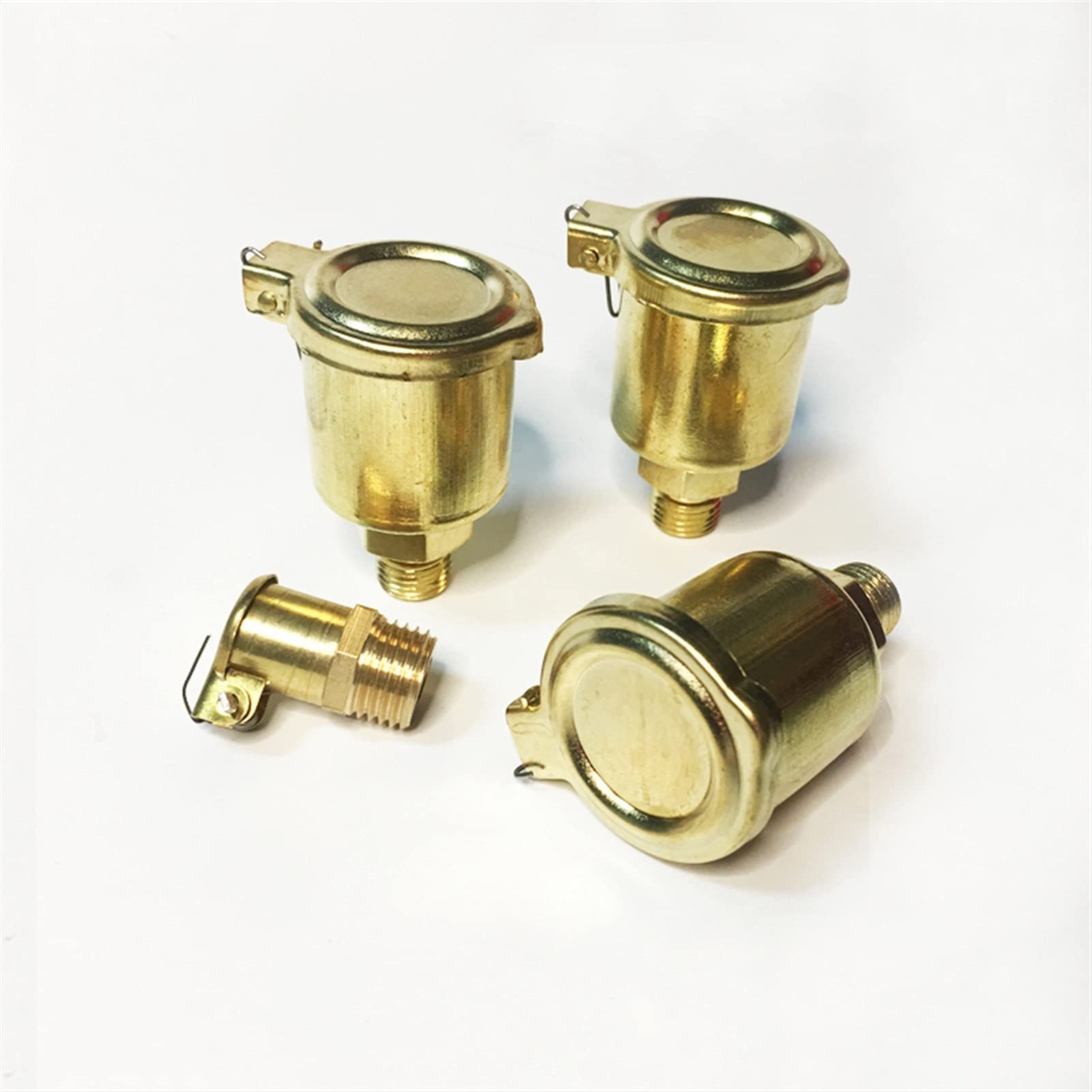2PCS Außengewinde Messing Federkappe Typ Schmierbecher, Öler Öl Fettbecher for Werkzeugmaschine M6 M8 M10 M14 Metrisch DOLUNTO (Farbe : NO8)