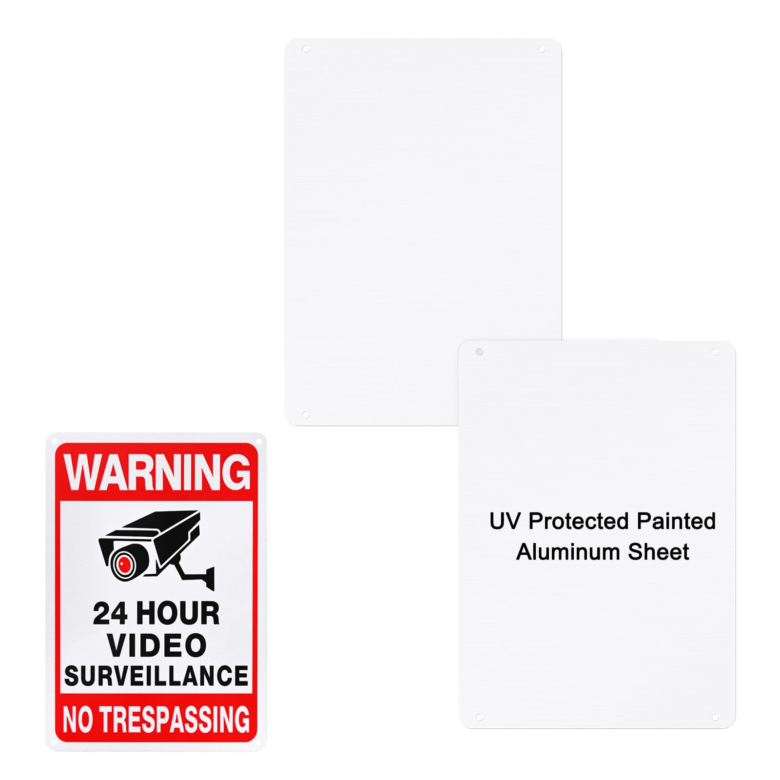 M METERXITY 2-Pack White Blank Metal Signs 10x14 Inch Aluminum Reflective UV Protected Blank Custom Sign for Crafts/Yard/Garden/Outdoors/Indoor Thick 0.03 Inch