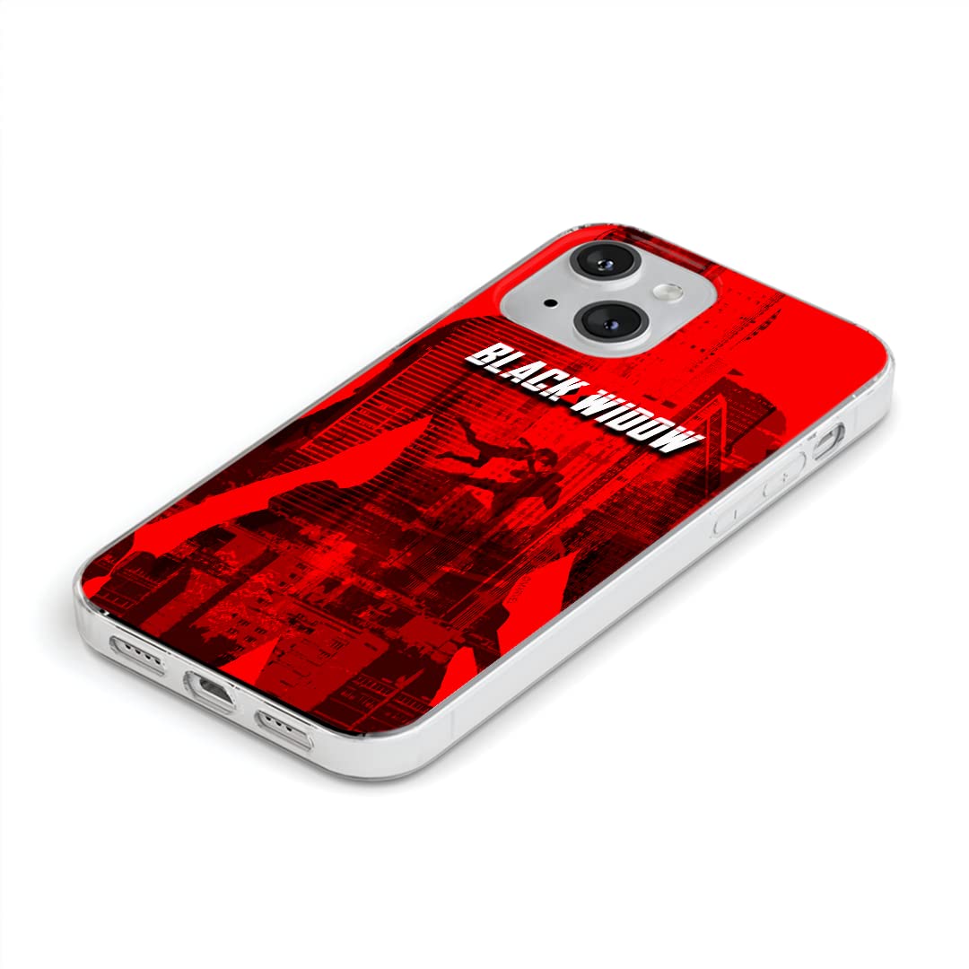 Ert Group custodia per cellulare per Iphone 13 originale e con licenza ufficiale Marvel, modello Black Widow 007 adattato in modo ottimale alla forma dello smartphone, custodia in TPU