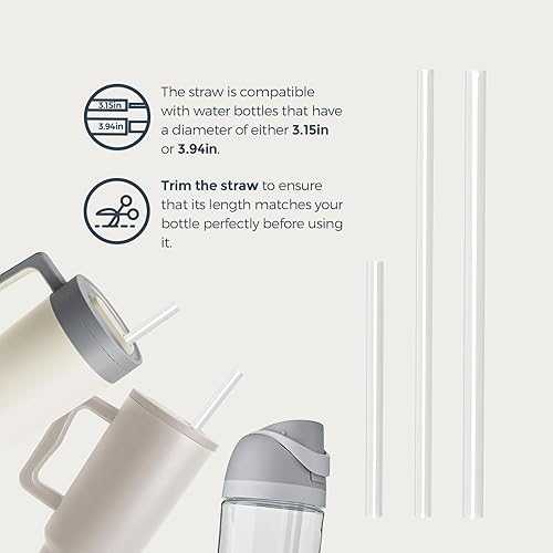 Miniatura 6 de WATERH PureSip Adapt - Botella de agua de repuesto y filtro, vaso de acero inoxidable con popote para botella WATERH Vita, Simple Modern, Stanley,