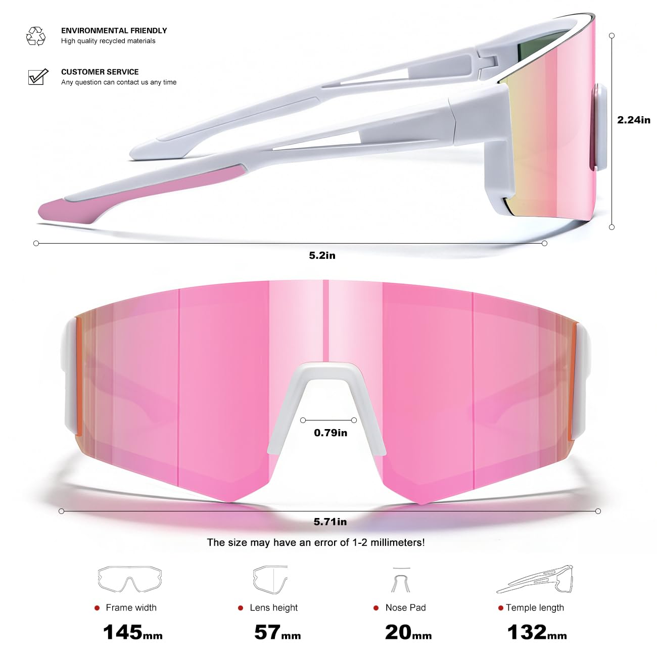 SEKKAF Polaryzacyjne okulary przeciwsłoneczne dla mężczyzn i kobiet, sportowe okulary przeciwsłoneczne do biegania, baseballa, jazdy, wędkowania, jazdy na rowerze, ochrona UV400