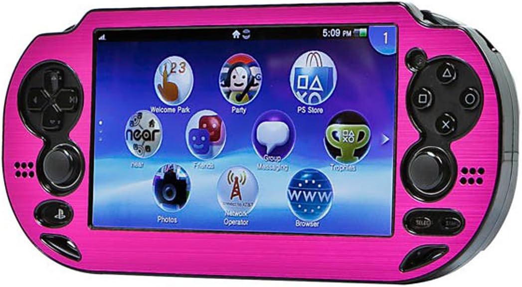 Monoprice Playstation Vita Brushed Aluminum Clamshell Case - Pink