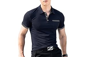 Mens Slim Fit Short Sleeve Golf Polo Shirts