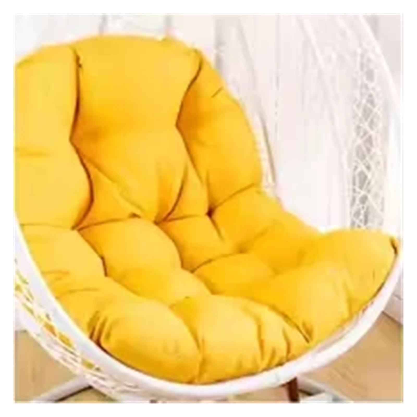 RRYPBOVG Hanging Chair Cushion 120x80cm Hanging Basket Egg Chair Cushion Outdoor Sofa Swing Chair Cushion(Yellow)