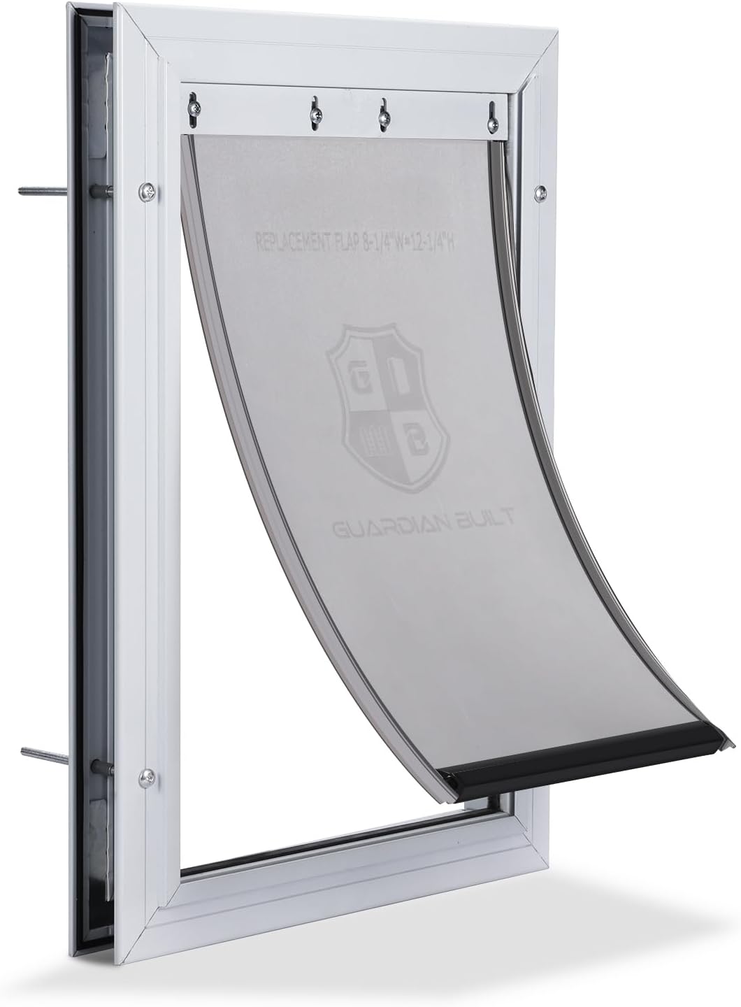 Guardian Heavy-Duty Aluminum Pet Door - Metal Screws, Easy Installation, Strong Magnet, Effective weatherproofing and Insects (Medium)
