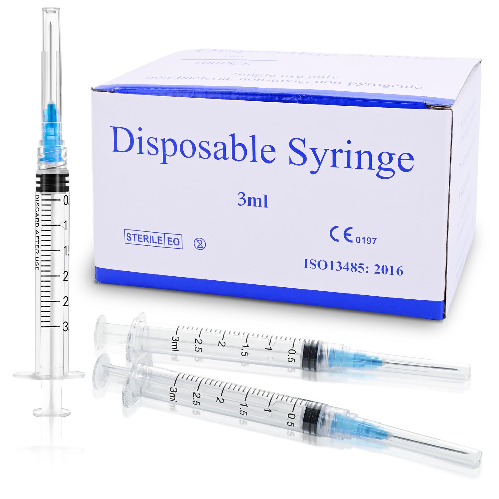 1ml Syringe, 1cc Luer Lock Syringes with 25G 1 inch Needle, for Lab Liquids Refilling , Individually Wrapped , 100 Pack — Amazon image 13