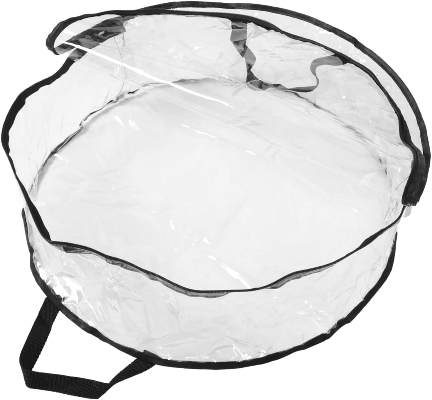 2pcs Transparent Round Storage Bag for Wreaths Garland Holder for Easy Holiday Organization for Wreaths and Decorations