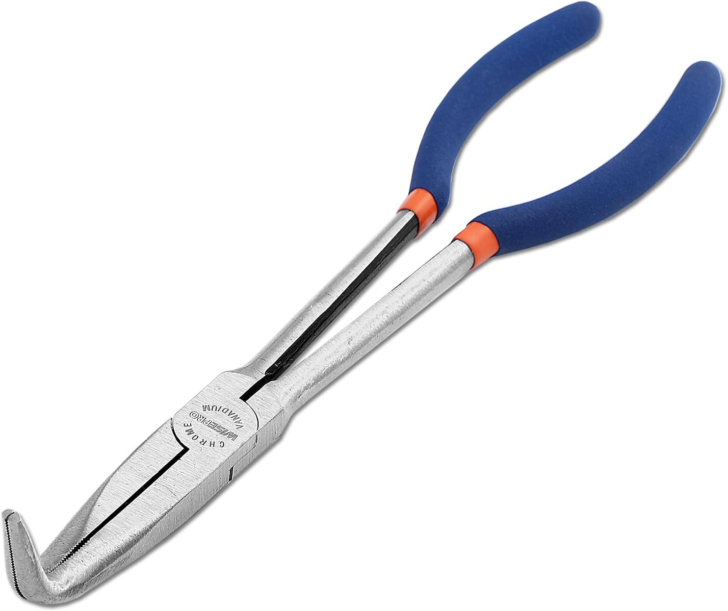 Long Reach Pliers - 11 Inches 90 Degree Angle Long Needle Nose Pliers - for Narrow Spaces and Limited Areas