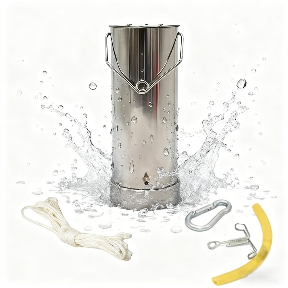 Campione d'acqua regolabile da 1 litro Campionatore Swing Campionatore Collettore di liquidi in acciaio inossidabile 304 per fiume e lago Test di qualità dell'acqua durevole Strumento secchio di