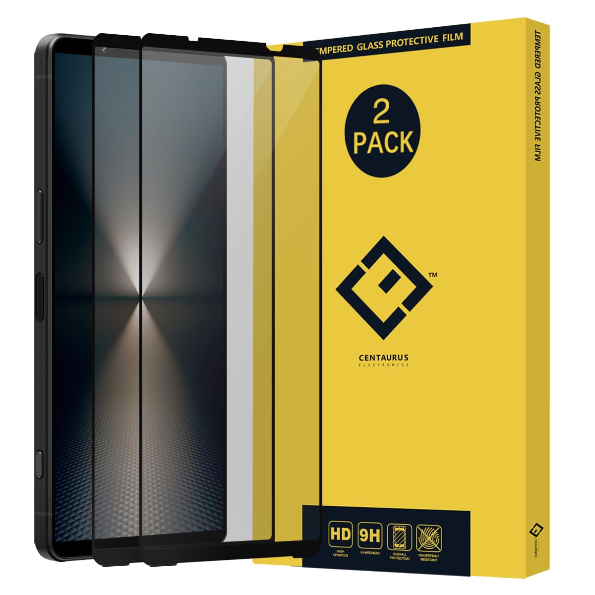 2Pcs Xperia 1 VI 6.5" Screen Protector,Full Coverage Silk Anti-Scratch 9H HD Clear No-Bubble Tempered Glass Screen Protector Protective Film For S o n y Xperia 1 VI 6.5 Inch