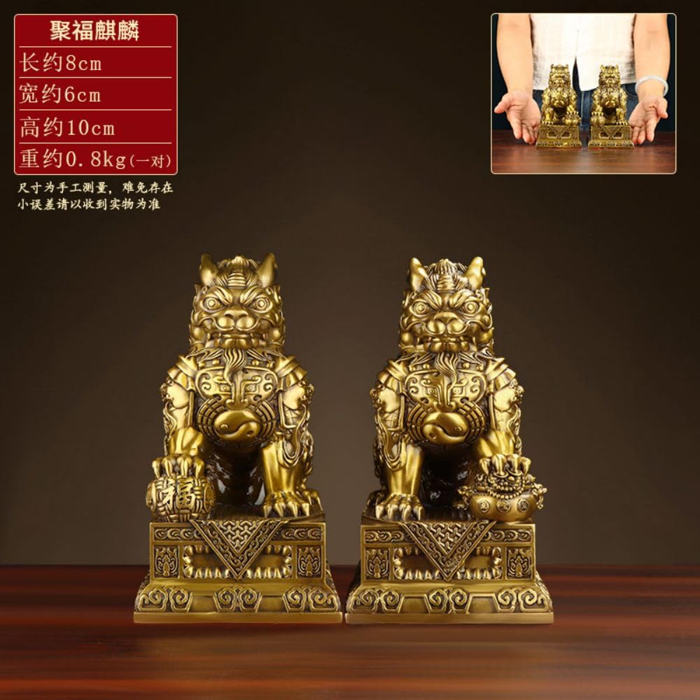Amazon.com: Feng Shui Kylin Brass Statue qilin Home Decoration 铜