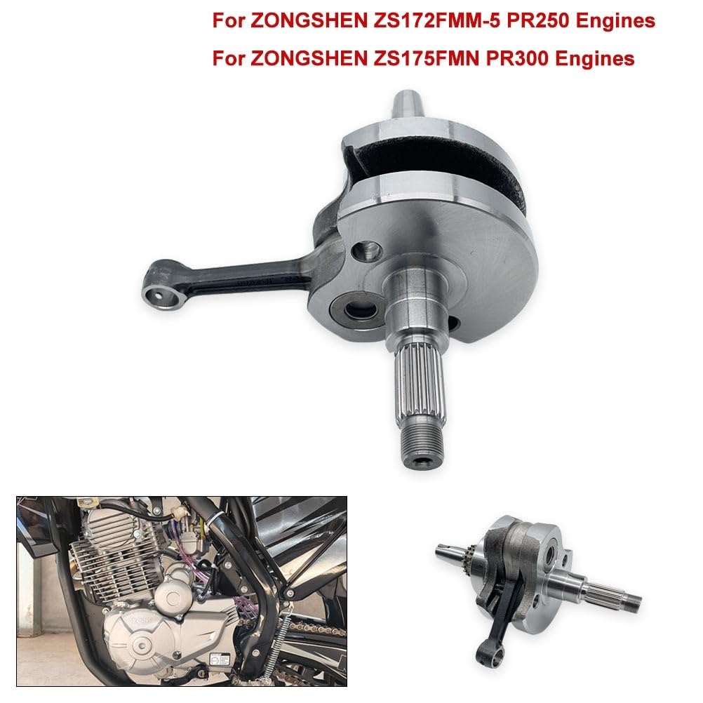 zestaw dźwigienek wydech Pasuje do Zongshen ZS172FMM-5 PR250 ZS175FMN PR300 zespół wału korbowego motocykla wał korbowy korbowód części silnika