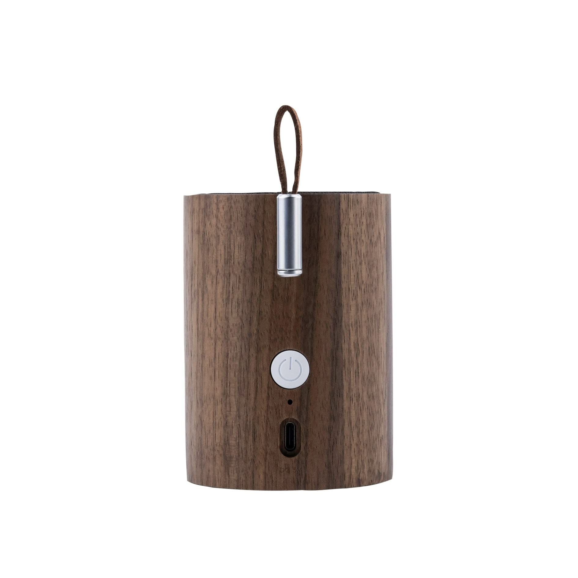 Design Drum Light Bluetooth Speaker, and incredible sound, long lasting rechargeable battery, USB-C cable included, (True Wireless Pairing) TWS function, Indoor/Outdoor, strong bass (Walnut)
