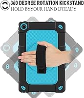 Vista 7 de Mignova - Funda para tablet Lenovo M10 Plus de 3ª generación 2022 con función atril giratoria incorporada, correa de hombro, correa de mano, híbrida