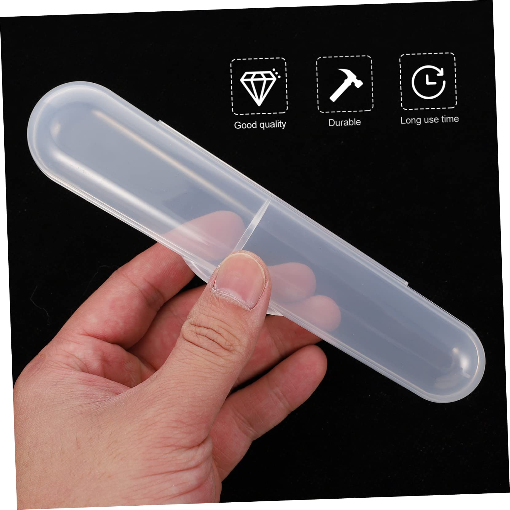 CATIEBYE 6pcs Baby Feeding Utensils Silicone Spoons and Forks Storage Case Baby Box for Easy Cleaning