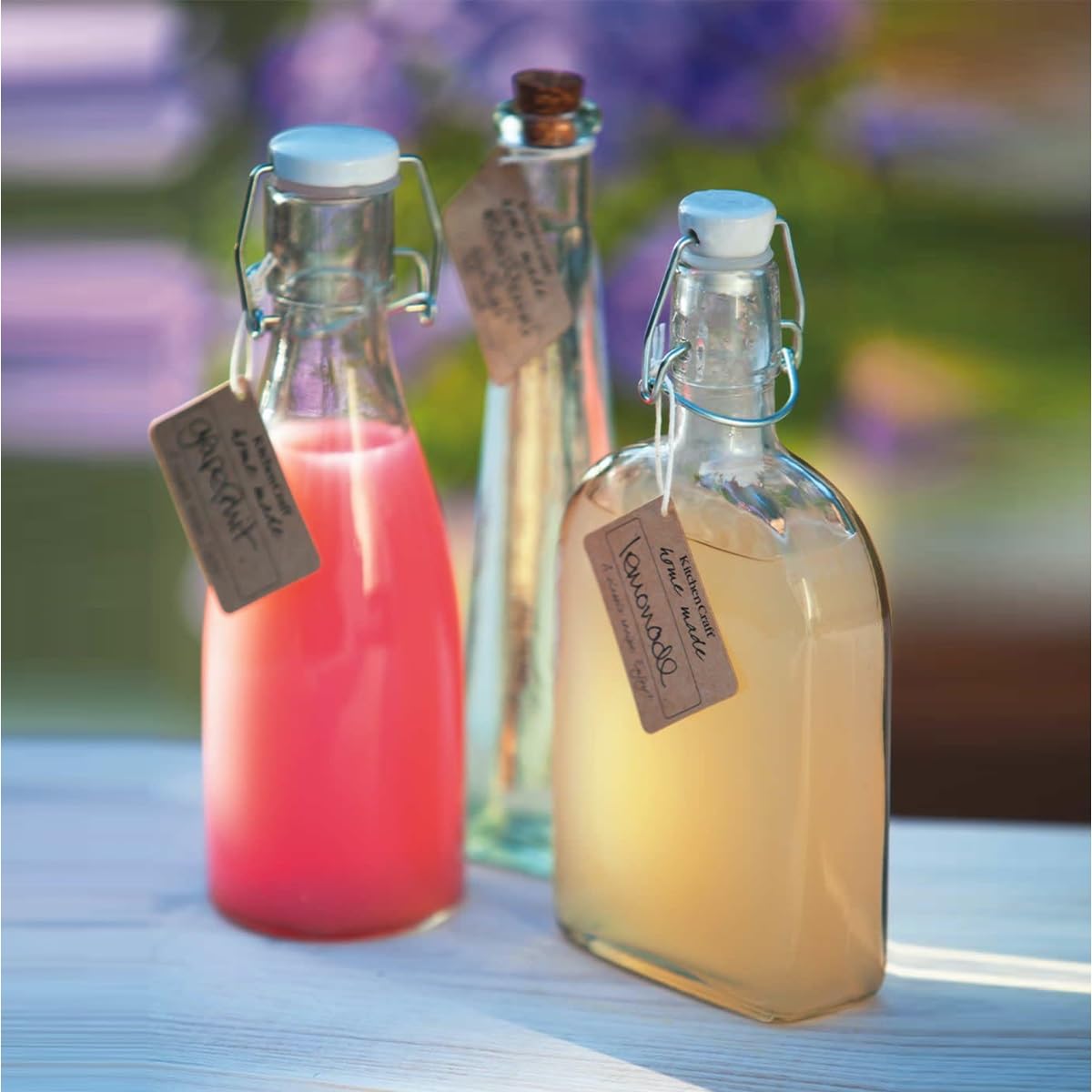 KitchenCraft Butelka na Gin Sloe z Korkiem Home Made, Szklana, 500 ml