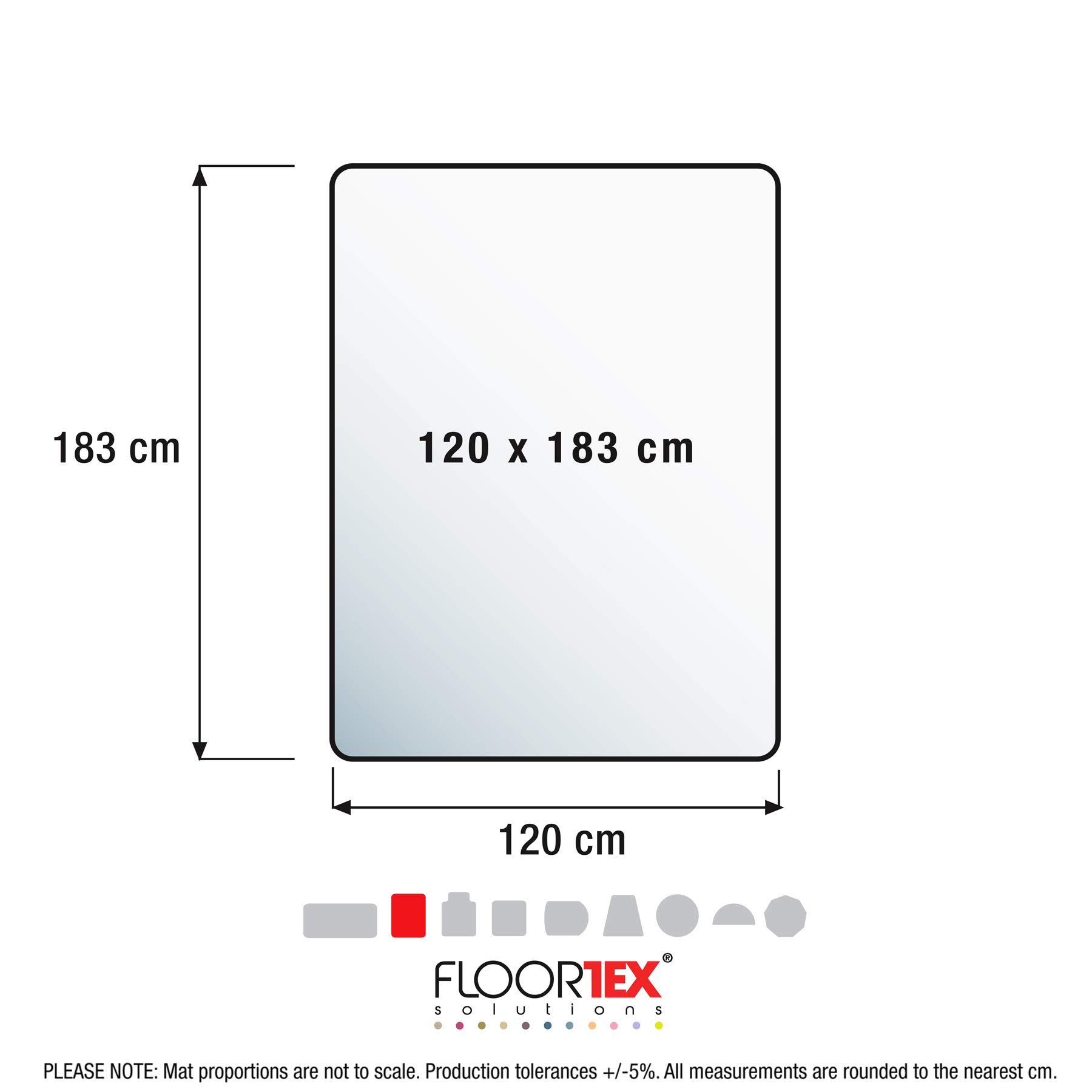 Floortex 1218319ER Tapis protège-sol en Polycarbonate pour Sol dur rectangle 121 x 183 cm Transparent