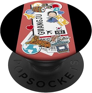Airport and Airline Tags - Boarding Pass of Gwangju PopSockets Standard PopGrip