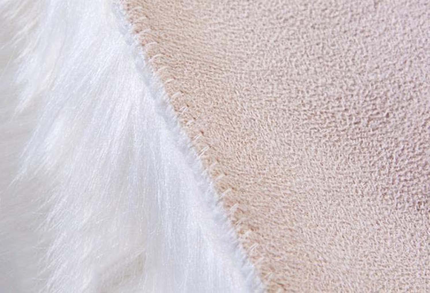Dhao Tapis Rond Doux Faux en Peau de Mouton Imitation Toison Moquette Fluffy Soft Longhair Décoratif pour Le Salon Chambre à Coucher Canapé (Gris,120cm)