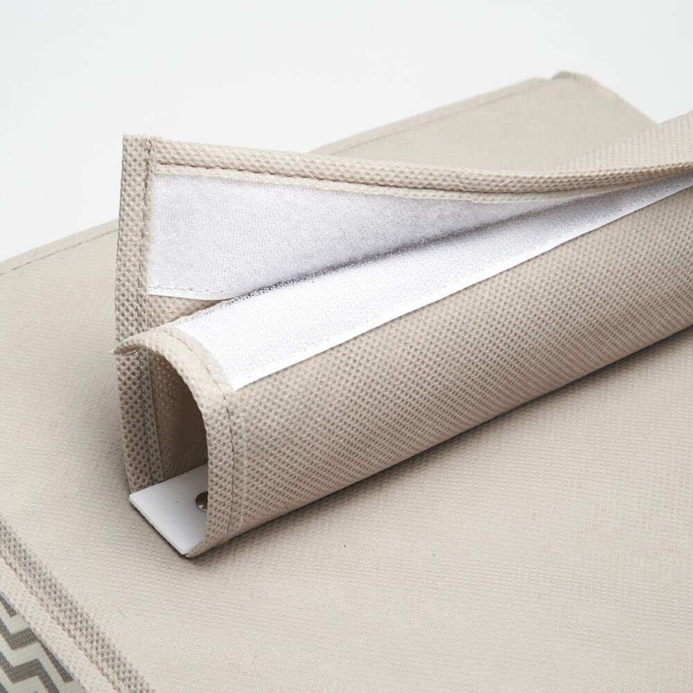 mDesign Organizer Wisz?cy – Wisz?ca Pó?ka do Szafy Wykonana z Materia?u – Organizer na Buty i Akcesoria z 10 Pó?kami – Taupe/Naturalny