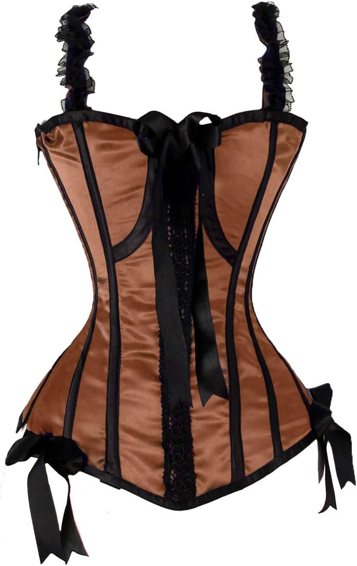 Corsetto Stecche Plastica Acciaio Corsetto Donna Fiorato Overbust - Body Shaper Con Lacci In Raso Corsetto Floreale Disossato - Foto 10