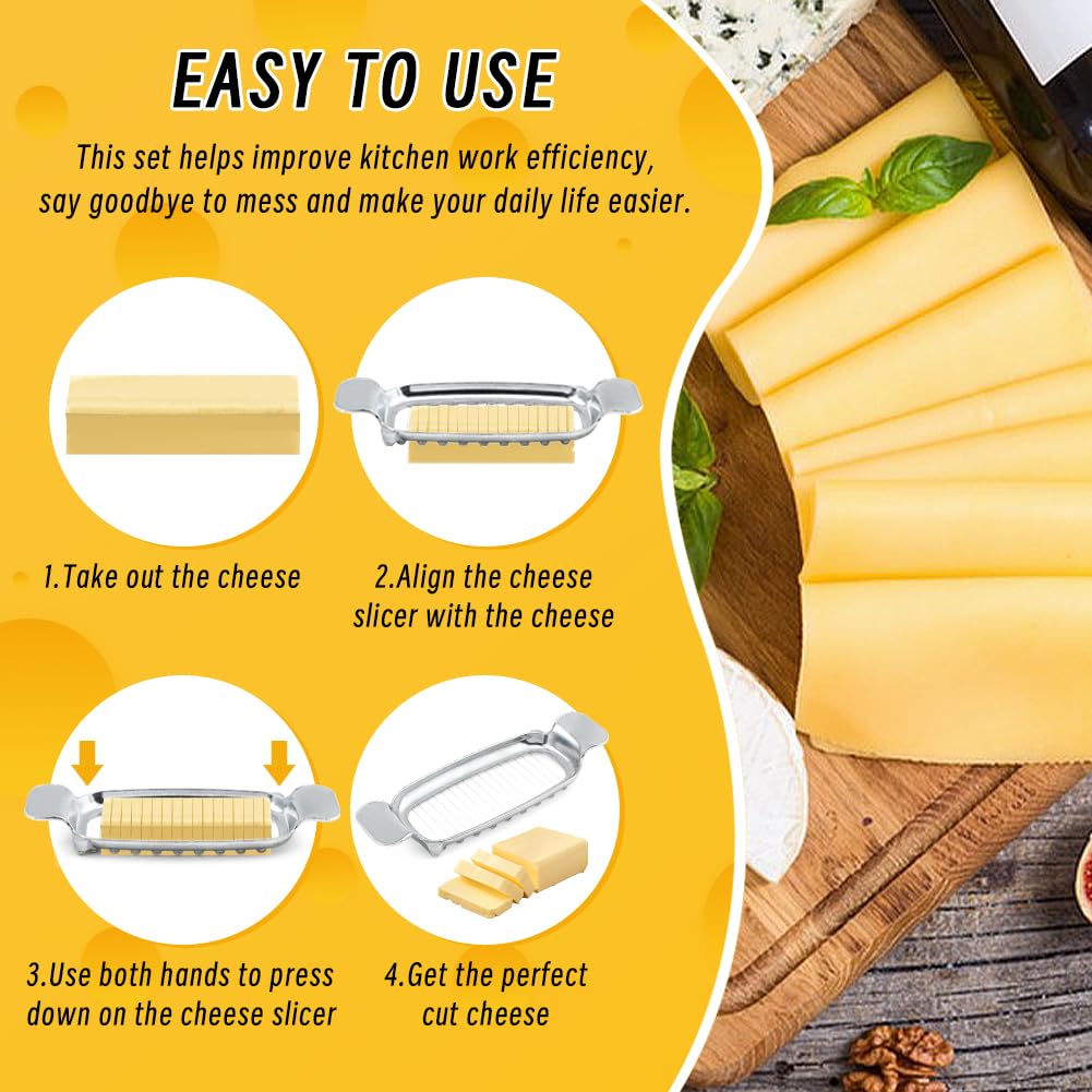 Amazon.com: RVXlRDN Butter Slicer, Stainless Steel Cheese Slicer