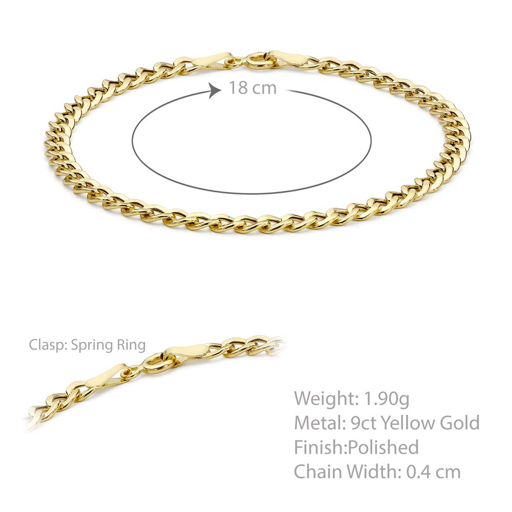 Carissima Pulsera de unisex con oro amarillo de 9 quilates (375/1000)
