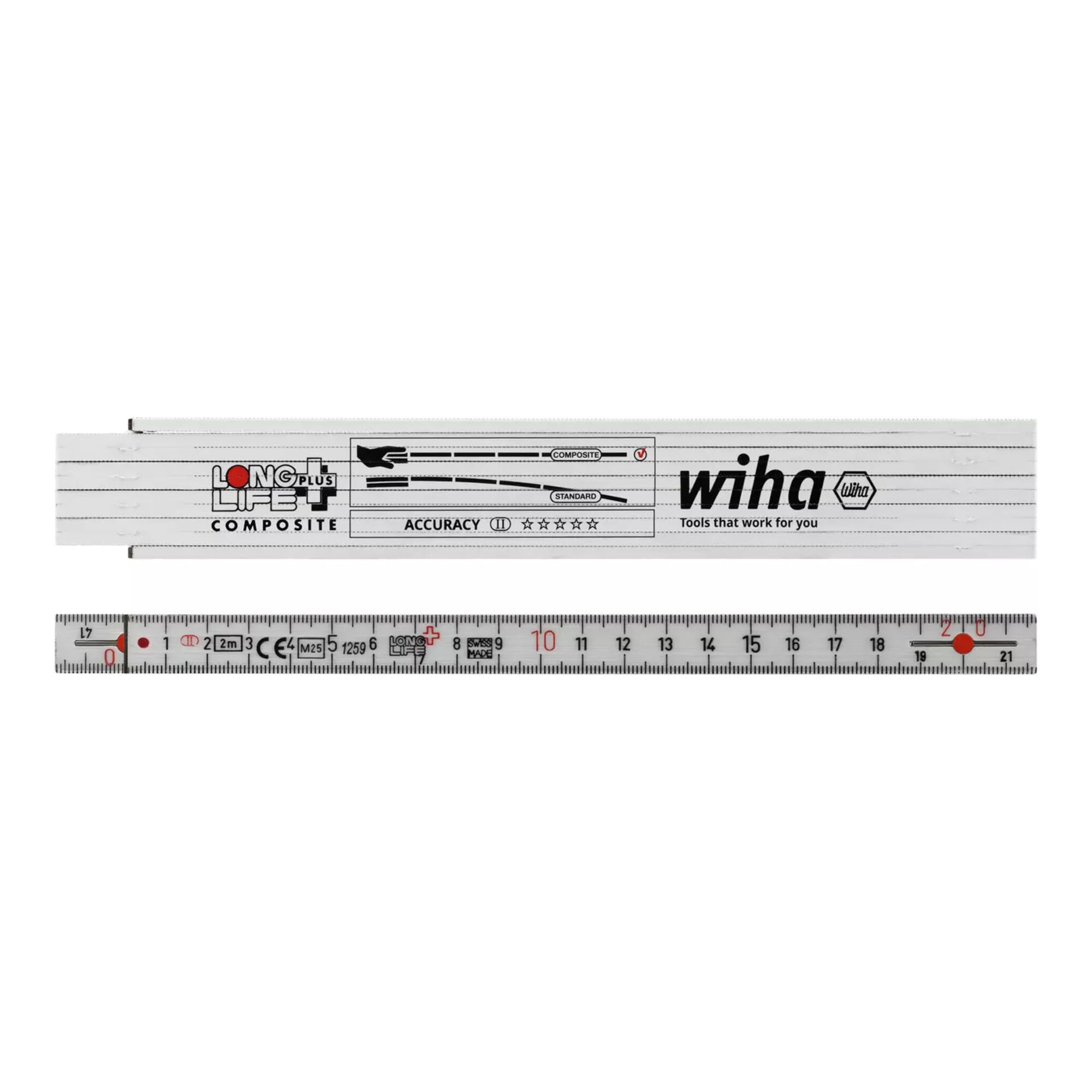 Wiha Longlife Plus Composite Folding Rule 2m