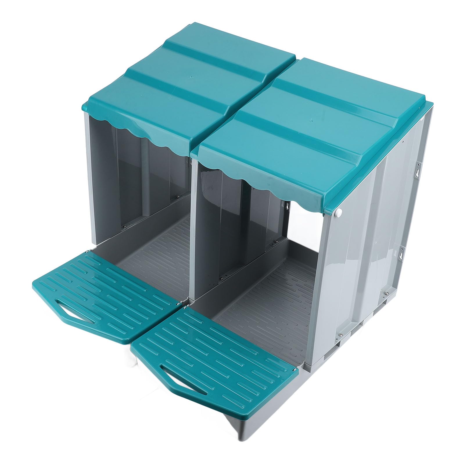 Caja Nido para Pollos, Material PP Resistente a la Intemperie, Cajas Nido para Pollos de Fácil Montaje, Caja Modular para Gallinero con Diseño Extraíble para Gallinas, Patos, Aves de Corral