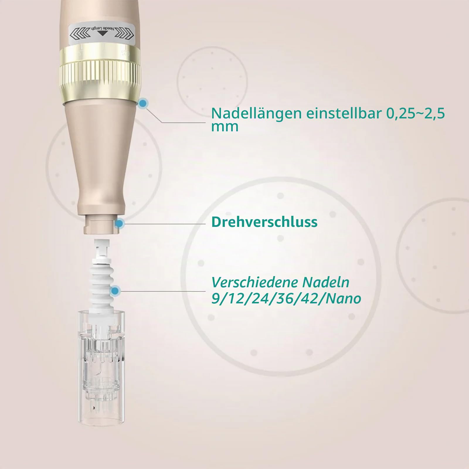 Dr. pen M5 Professioneller Microneedling Pen – Kabellos, 5 Geschwindigkeiten, 0–2,5 mm verstellbar, inkl. 22 Ersatzpatronen