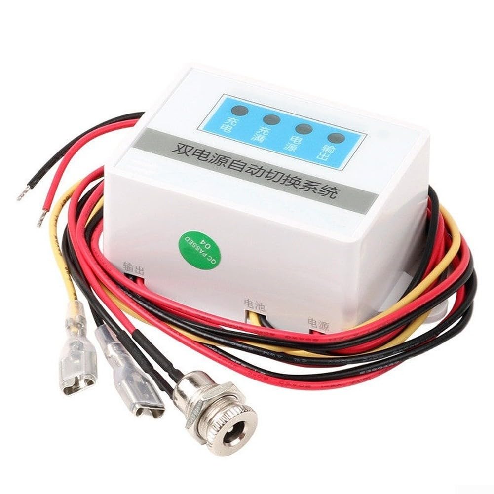 Dual Power Controller Auto Changeover Switch 12V for battery Protection for Solar Wind System - LCD Display Alternative LED Lights 100W Max