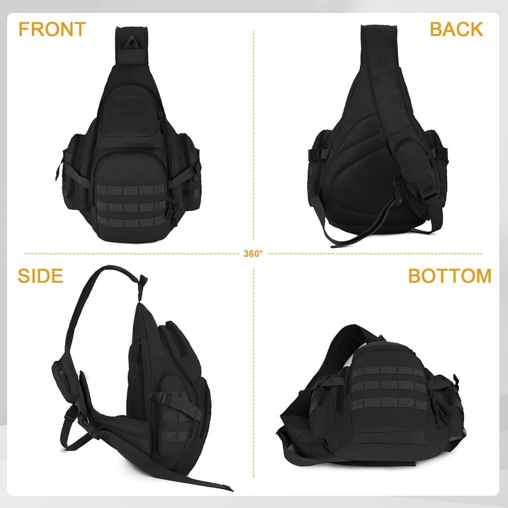 Amazon.co.jp: HUNTVP タクティカルスリングバックパック ミリタリー