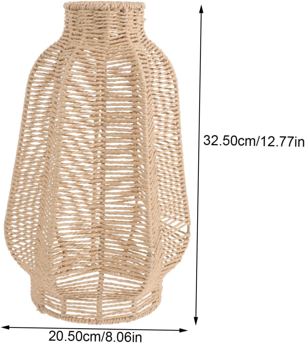 Classic Design Woven Chandelier Shade Rustic Home Decor Ceiling Light Cover for Hotel