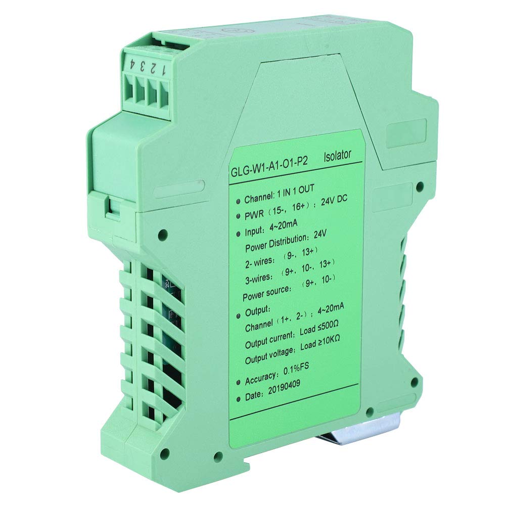 Messumformer 4-20mA 0-10V, DC Signalaufbereiter Messwandler Signalwandler Strom Signalisolator Sender Eins-in Eins-Ausgang Konfiguriert, für Großen (Ein Eingang und ein Ausgang