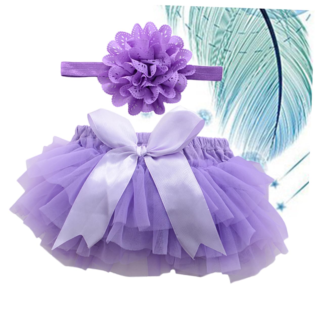 LIFKOME 2pezzi Gonna Tutu e Fascia per Neonata Abbigliamento Compleanno e Fotografia Compleanno Tulle s