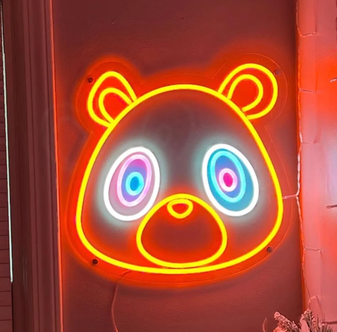 Anime Graduation Bear Neon Sign Anime Flex Led Neon Light Sign Bedroom Wall Decor Bar Shop Wedding Sign Christmas Gift (Purple)